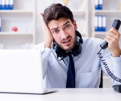 unhappy telesales caller