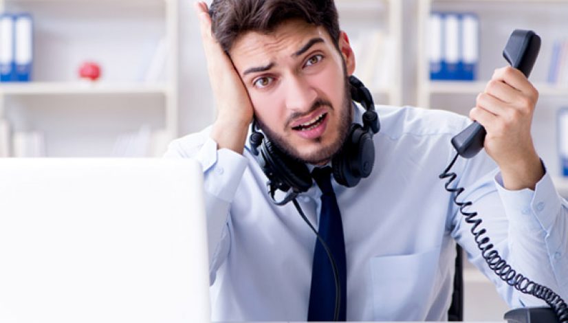 unhappy telesales caller